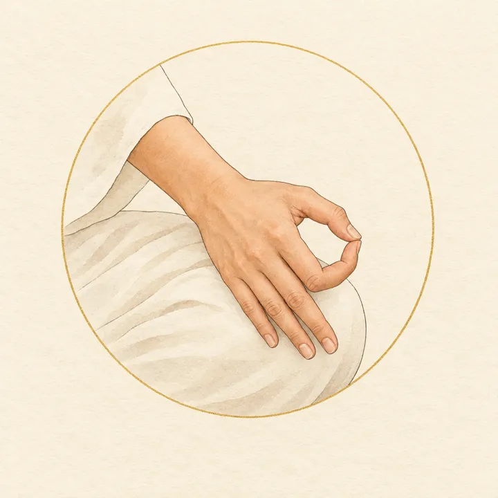 Illustration der Chin-Mudrā