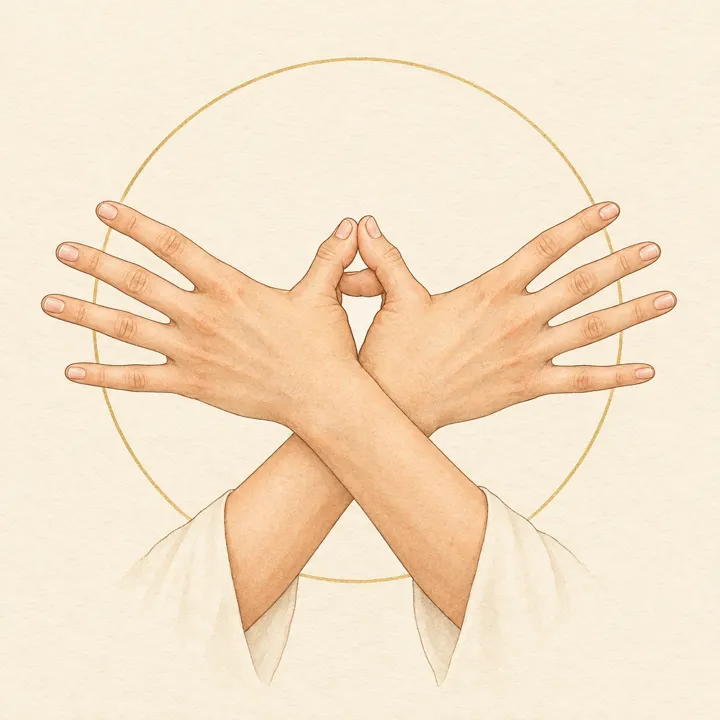 Illustration der Garuda-Mudrā