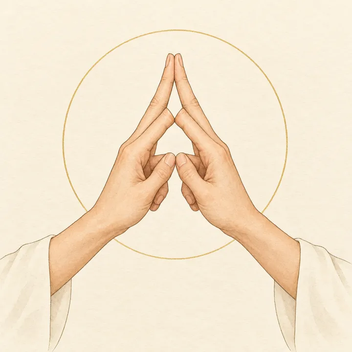 Illustration der Kaleshvara-Mudrā