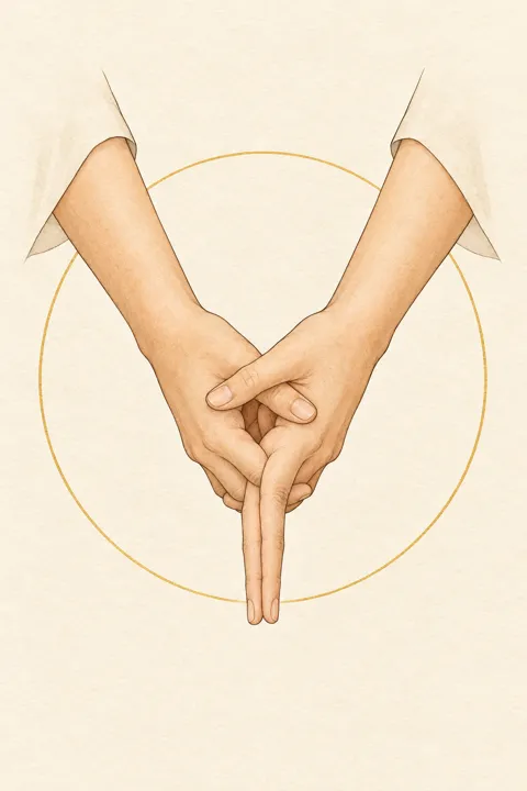 Illustration der Kṣepaṇa-Mudrā