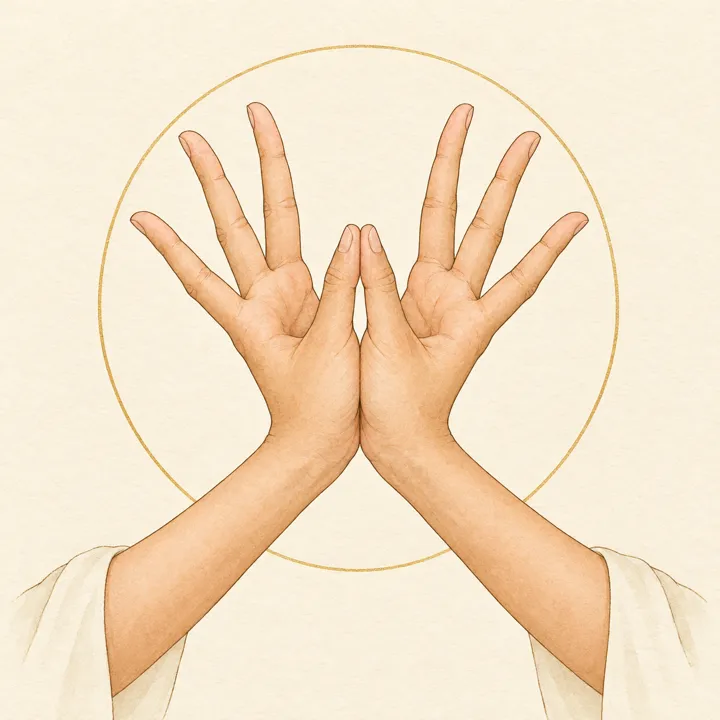 Illustration der Padma-Mudrā