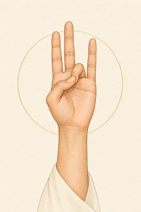 Illustration der Prithvī-Mudrā