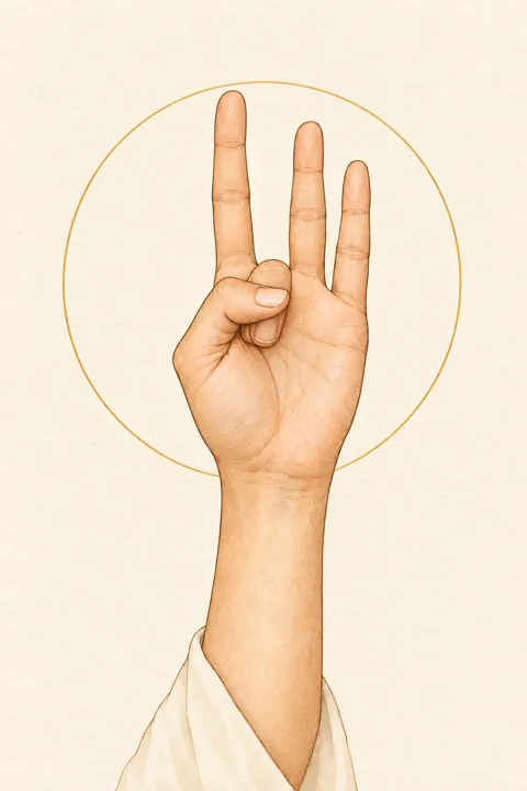 Illustration der Shūnya-Mudrā
